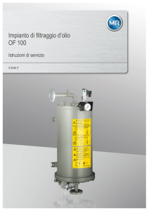 Impianto di filtraggio d`olio OF 100