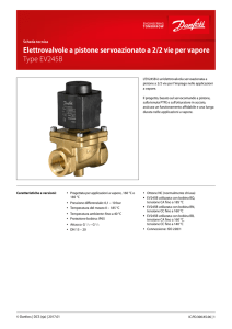 Elettrovalvole a pistone servoazionato a 2/2 vie per