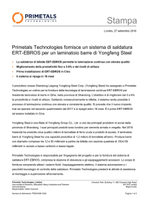 Stampa - Primetals Technologies