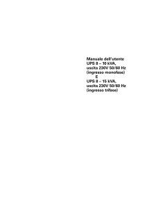 9155 Manuale dell`utente UPS 8 – 15 kVA