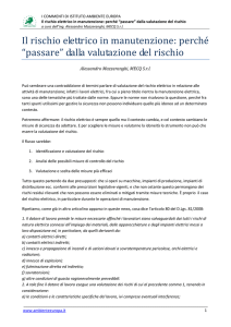 Il rischio elettrico in manutenzione: perché “passare” dalla