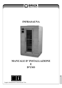 infrasauna manuale d` installazione e d`uso