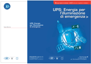 UPS: Energia per l`illuminazione di emergenza UPS