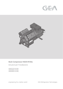 Bock Compressor HGX5 R134a Istruzioni per l`installazione