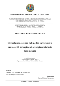 Elettroluminescenza nel medio-infrarosso in microcavità nel regime