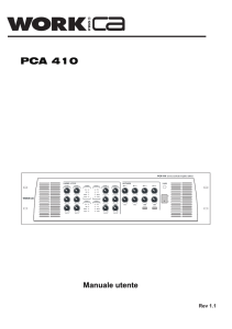 Manuale Utente PCA 410 - Work Pro CA Commercial Audio