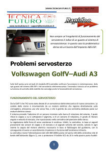 Agosto 2016 - Problemi servosterzo Audi A3