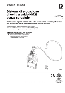 332376W - Sistema di erogazione di colla a caldo HM25 senza
