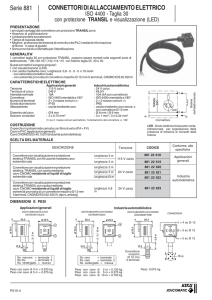 Serie 881 CONNETTORI DI ALLACCIAMENTO ELETTRICO