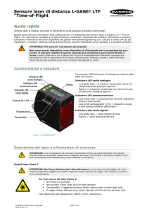 Sensore laser di distanza L-GAGE® LTF "Time-of-Flight