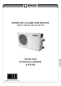 pompa di calore per piscine manuale d`installazione e