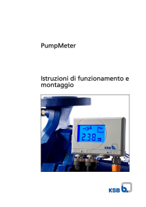 PumpMeter Istruzioni di funzionamento e montaggio