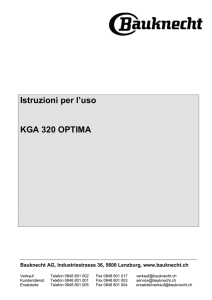 Istruzioni per l`uso KGA 320 OPTIMA