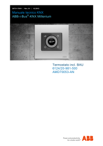 Manuale tecnico KNX ABB-i-Bus®-KNX Millenium Termostato incl