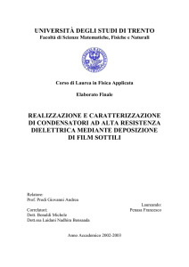 università degli studi di trento realizzazione e