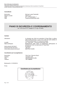 piano di sicurezza e coordinamento