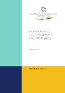 relazione annuale sullo stato dei servizi e sull`attività svolta