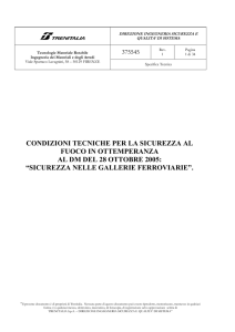 condizioni tecniche per la sicurezza al fuoco in