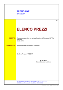 elenco prezzi - Comune di Tremosine