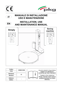 manuale di installazione uso e manutenzione installation, use