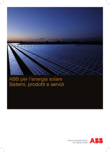 ABB per l`energia solare Sistemi, prodotti e servizi