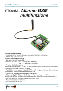 FT909M - Allarme GSM multifunzione