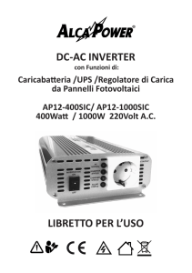 DC-AC INVERTER LIBRETTO PER L`USO