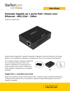 Extender Gigabit ad 1 porta PoE+ Power over Ethernet