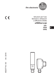 Istruzioni per l`uso Sensore a ultrasuoni a diffusione diretta UG