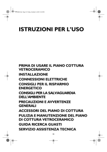 istruzioni per l`uso prima di usare il piano cottura vetroceramico