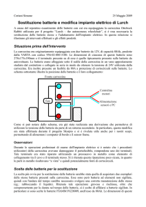 Sostituzione batterie e modifica impianto elettrico di Lurch