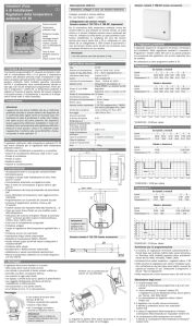 Istruzioni d`uso e di installazione Regolatore della temperatura