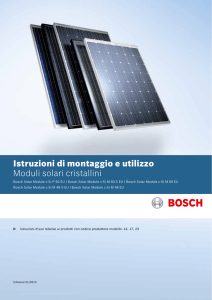 Istruzioni di montaggio e utilizzo Moduli solari cristallini