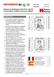 Sistema di distribuzione Sat-FI (4 x Sat-FI) Commutatore