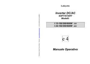 Inverter DC/AC Manuale Operativo