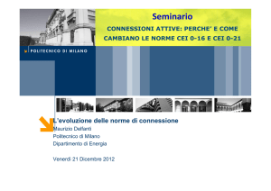 L`evoluzione delle norme di connessione - AEIT-TAA