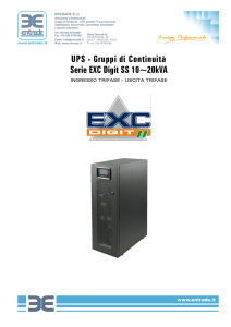 UPS - Gruppi di Continuità Serie EXC Digit SS 10~20kVA