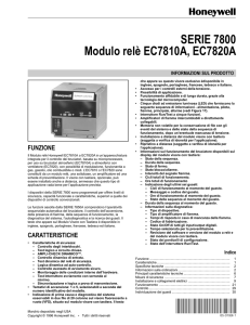 65-0199I - Serie 7800 Modulo rele EC7810A, EC7820A