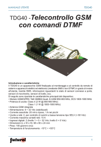 TDG40 -Telecontrollo GSM con comandi DTMF