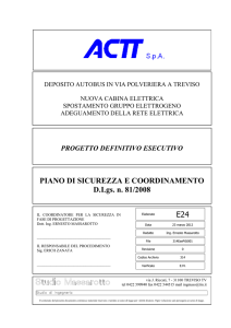 PIANO DI SICUREZZA E COORDINAMENTO D.Lgs. n. 81