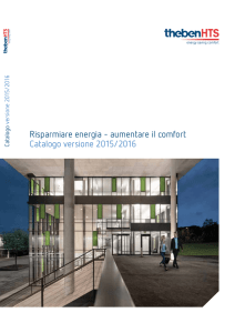 Risparmiare energia - aumentare il comfort Catalogo versione 2015