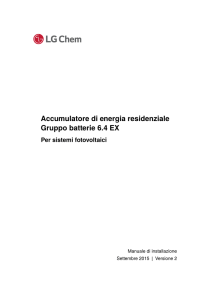 Accumulatore di energia residenziale Gruppo batterie 6.4 EX