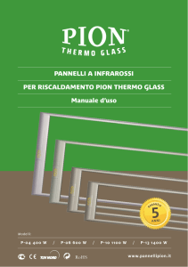 PANNELLI A INFRAROSSI PER RISCALDAMENTO PION THERMO