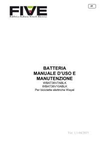 MANUALE UTENTE D`USO E MANUTENZIONE DELLA