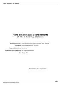 Piano di sicurezza e coordinamento