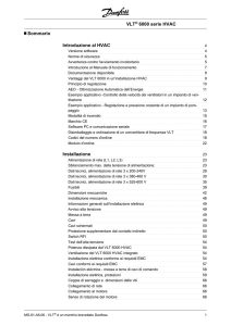 Sommario Introduzione al HVAC Installazione VLT