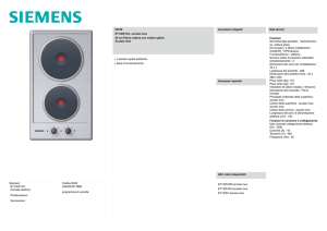 Siemens ET13051CC Fornello elettrico Predecessore: Successore