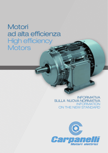 Motori ad alta efficienza High efficiency Motors