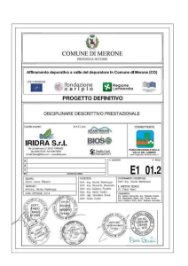 E1 1.2 Disciplinare descrittivo prestazionale