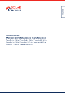 SOLAR FRONTIER - Manuale d`installazione